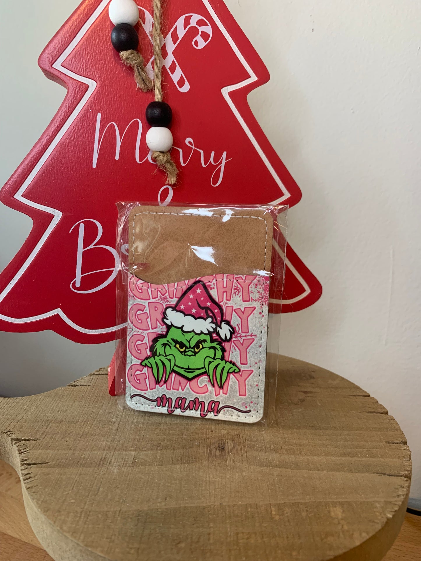 Grinchy Mama Phone Wallet