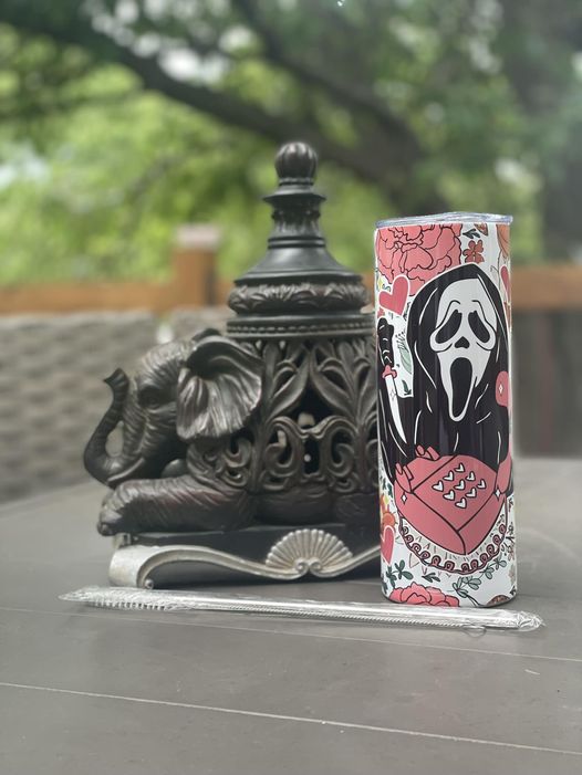 Floral Scream Face 20oz Tumbler