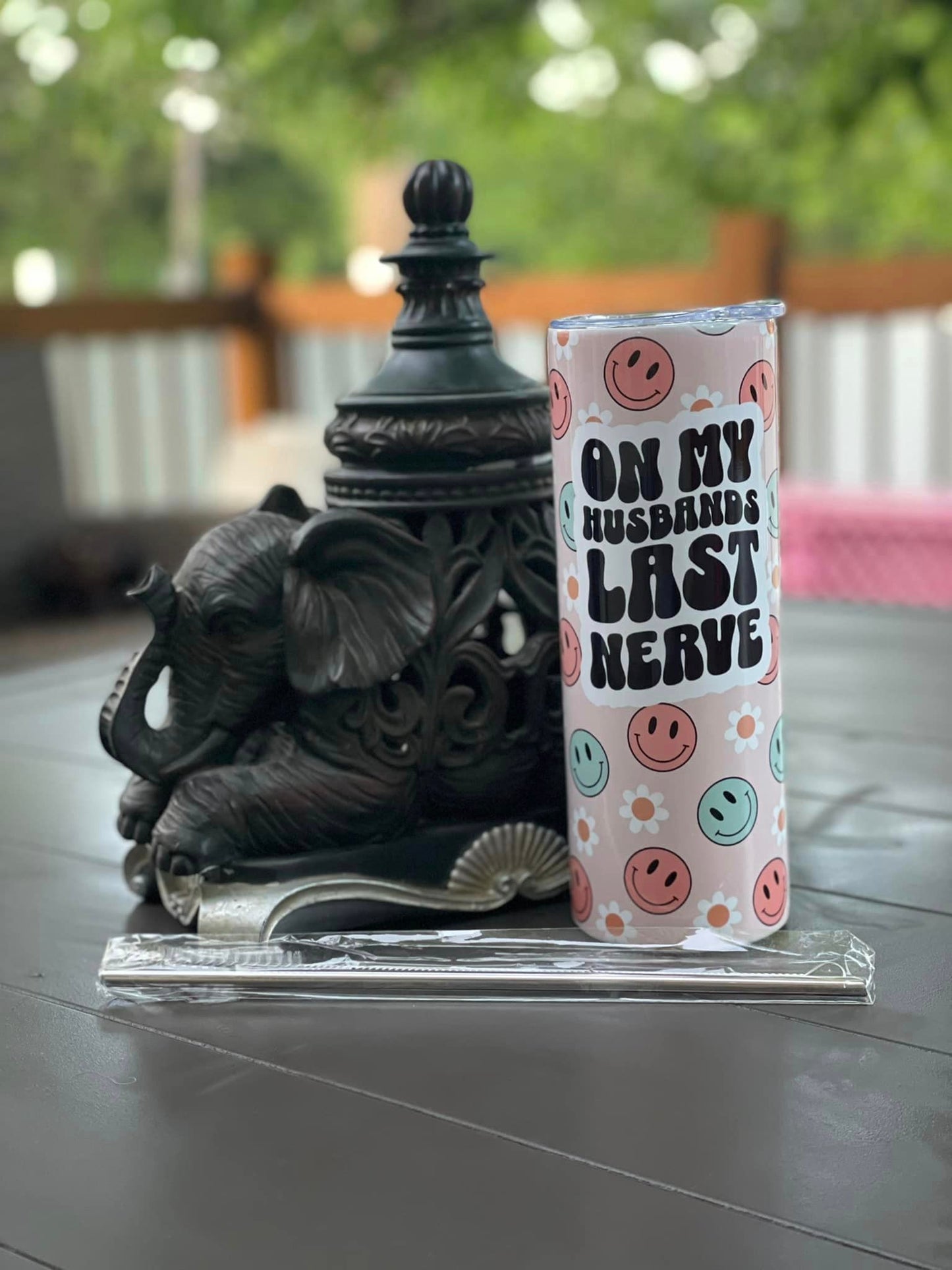 On My Husbands Last Nerve 20oz Tumbler