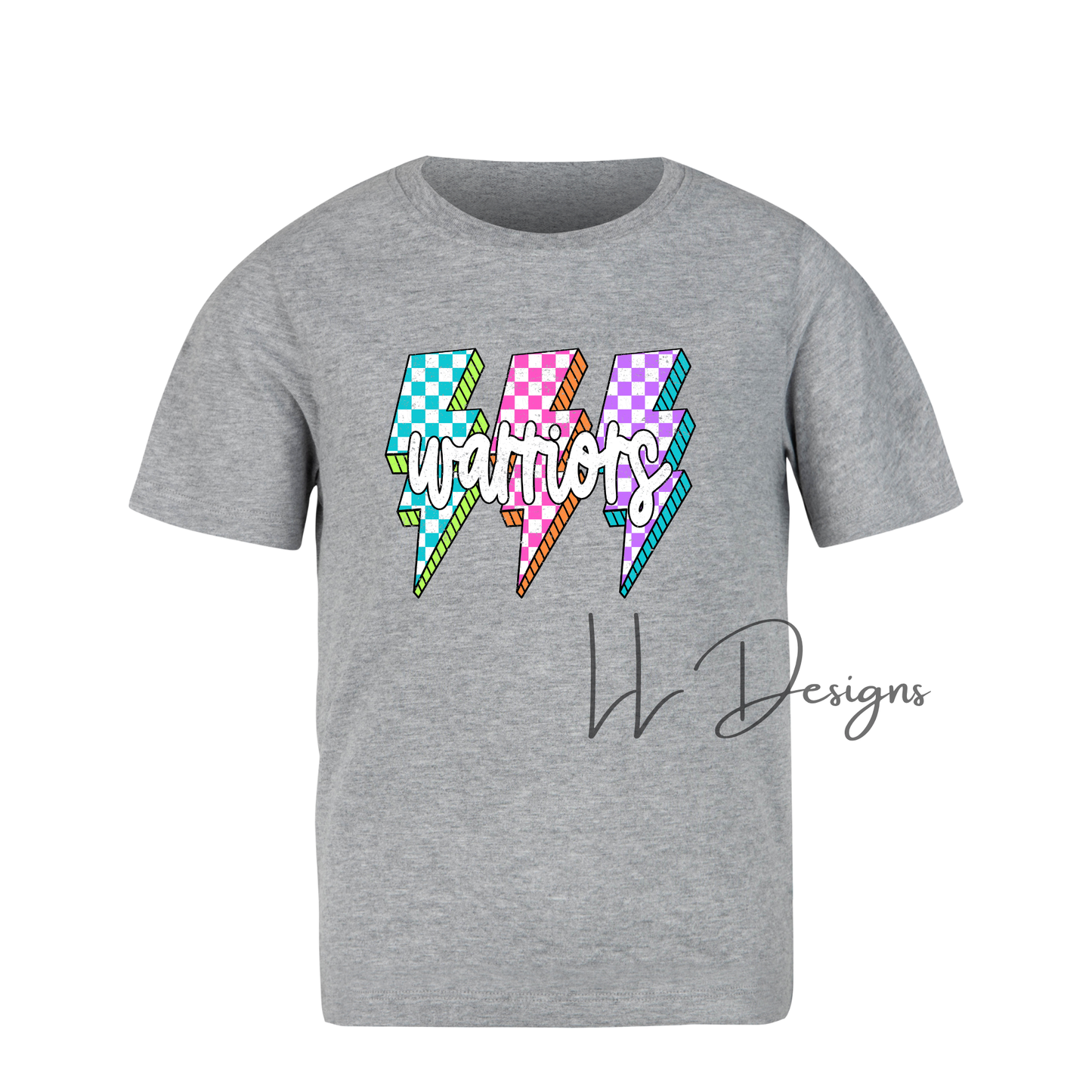 Color Pop “Warriors” Bolt Design – Youth & Adult | Tee, Hoodie, or Crewneck