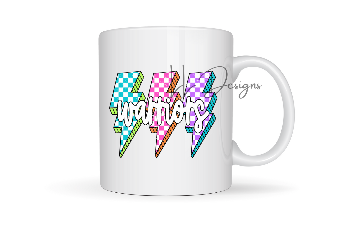 Checkered Lightning Warriors Mug