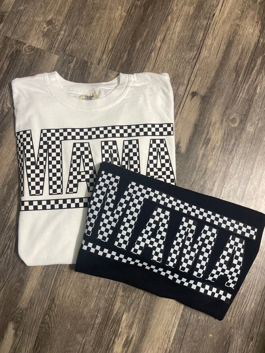 Checkered Mama Tee (Black)