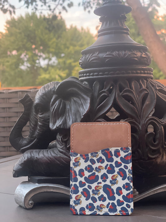 Rock Chalk Leopard Print Phone Wallet