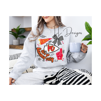 KC Football Spirit Tee & Crewneck 🏈❤️🖤