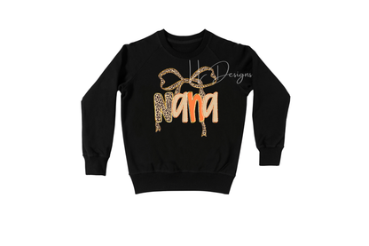 Leopard Bow Fall Shirt – Multiple Name Options