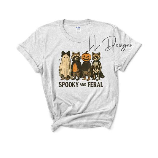 Spooky and Feral Tee 🦝🎃👻