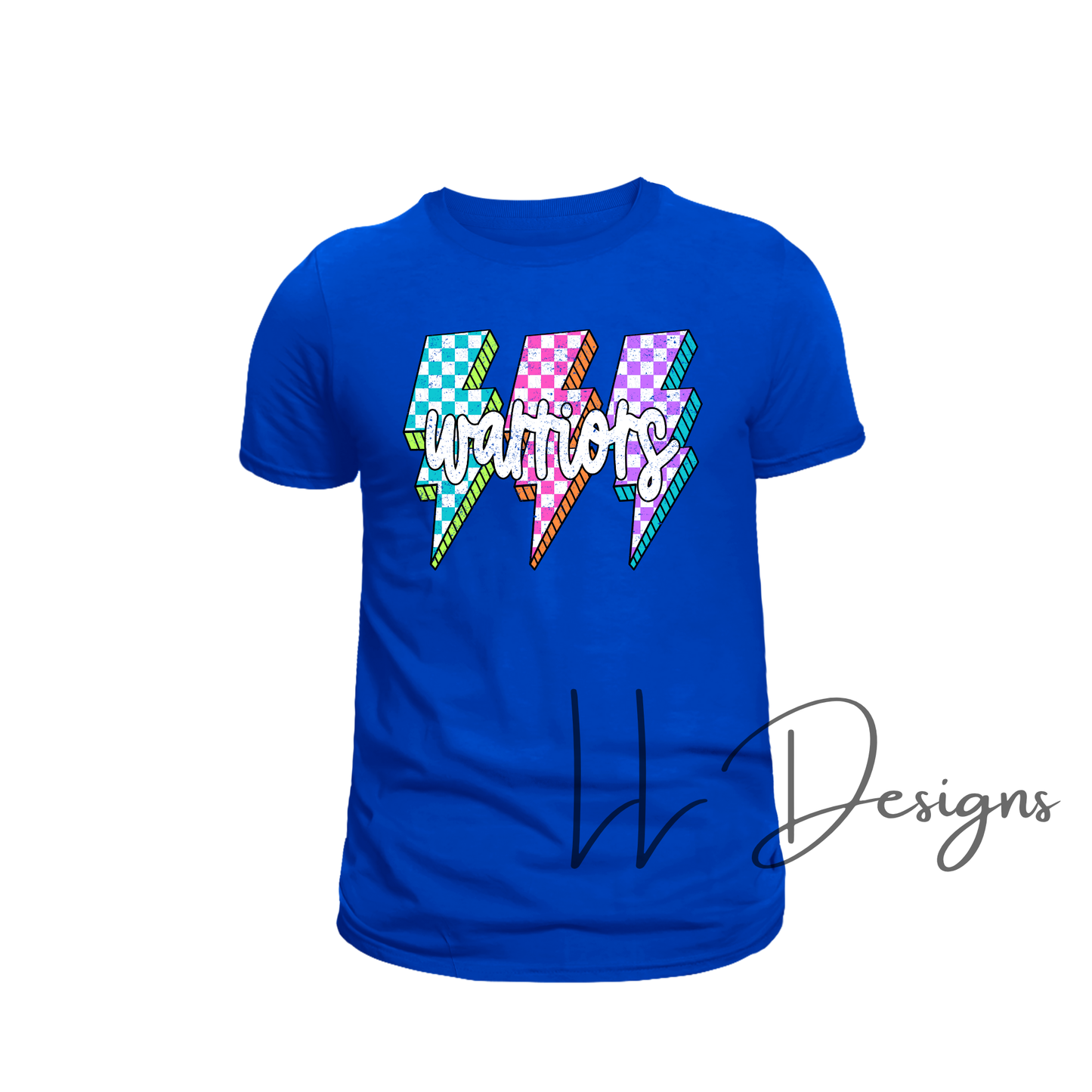 Color Pop “Warriors” Bolt Design – Youth & Adult | Tee, Hoodie, or Crewneck