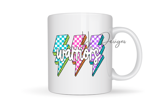 Checkered Lightning Warriors Mug
